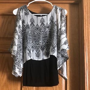 Black and white dress shirt